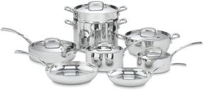 img 3 attached to 🍳 Набор посуды Cuisinart French Classic Tri-Ply Stainless - 13 предметов, серебристый