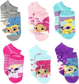 img 4 attached to 🧦 Прекрасные детские носочки Shimmer and Shine - набор из 6 штук для маленьких девочек - мягкие и комфортные!