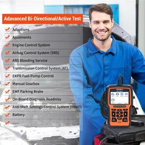 img 2 attached to 🔧 FOXWELL NT510 Elite: Всеохватывающий диагностический инструмент Toyota Lexus Scion - Прокачка антиблокировочной системы тормозов (ABS), ИММОМОБИЛИЗАТОР, аккумулятор, система контроля давления в шинах (TPMS), педаль акселератора (TPS), система дополнительного гарантированного движения (SAS), система подушек безопасности SRS, электронный стояночный фрезер, фильтр твердых частиц (DPF), диагностический сканер OBD2, считыватель кодов автомобиля с поддержкой полного привода (4WD), Отопление, Бидирекциональные функции