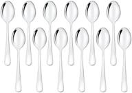 🥄 demitasse spoons set of 12 - stainless steel espresso spoons for desserts, tea, appetizers - 4 inch mini coffee spoons by leyosov logo