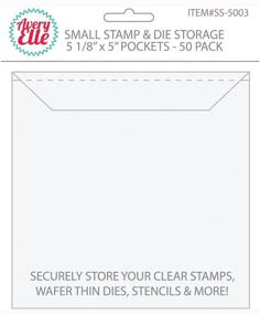 img 2 attached to Avery Elle SS-5003 Stamp and Die Storage Pockets: Small 5 1/8 x 5 inch - Set of 50 for Organized Crafting