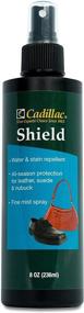 img 4 attached to 👟 Cadillac Shield Water and Stain Protector Spray - Ultimate Shoe Care Solution - 8 oz - Non Aerosol - Waterproof & Protects Leather, Suede, Nubuck, Fabric, Nylon & More