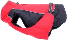 img 2 attached to Red and Black Alpine All-Weather Dog Coat by DOGGIE DESIGN