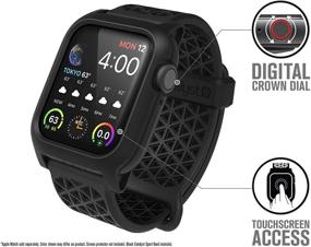 img 3 attached to 📱 Apple Watch Series SE 40mm/6/5/4 Impact Case with ECG/EKG Band, Protective and Shock Proof in Stealth Black
