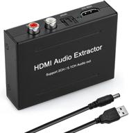 🔊 hdmi audio extractor: 4k hdmi to hdmi + audio converter for apple tv, fire tv, & blu-ray players – spdif + rca stereo supported logo