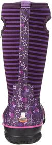 img 2 attached to 🌸 Bogs Kids Winter Snow Boot with Flower Stripes - Classic Design