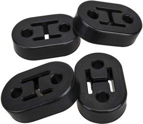 img 4 attached to 🔧 High Density Rubber EPDM 2 Hole Exhaust Hanger Bushing Muffler Insulator Shock Absorbent Mount Bracket Universal Fit (78mm x 48mm x 26mm) Pack of 4 - Black Upgrade