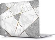 📦 valkit macbook air 13 inch case 2019 2018 release a1932 with retina display, hard shell plastic case compatible with mac air 13 touch id, grey white marble - improved seo logo