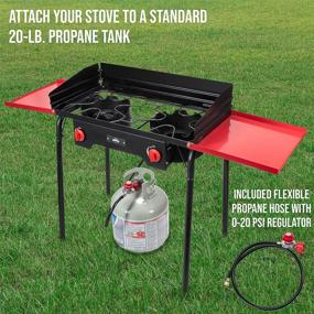 img 1 attached to Hike Crew Double Burner Propane Powered Temperature Outdoor Recreation