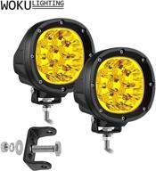 woku driving lights yellow wrangler logo