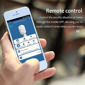 img 2 attached to Беспроводной WiFi датчик движения с ИЧ-датчиком и сиреной 100 дБ, управление через приложение TUYA, звуковая и световая сигнализация, ИЧ-детектор с возможностью зарядки через USB, совместим с Alexa.