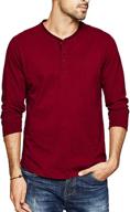 lecgee henley sleeve regular t shirts men's clothing logo