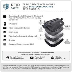 img 1 attached to 🔒 Ultimate Security: Zero Grid Money Belt and Travel Accessories — 100% Blocking Technology