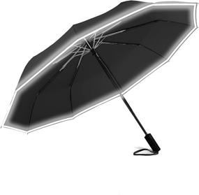 img 4 attached to ☂️ Ultimate Windproof Umbrella LUHAHALU: Automatic & Reflective - Unmatched Protection & Style