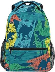 img 4 attached to Rainbow Flower Backpacks Elementary Bookbag Backpacks