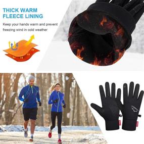 img 2 attached to Anqier Windproof Touchscreen Cycling Activities Men's Accessories for Gloves & Mittens