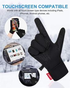 img 3 attached to Anqier Windproof Touchscreen Cycling Activities Men's Accessories for Gloves & Mittens