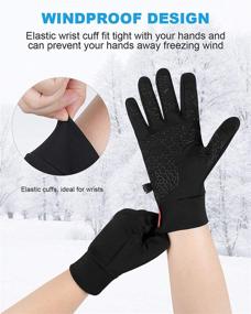 img 1 attached to Anqier Windproof Touchscreen Cycling Activities Men's Accessories for Gloves & Mittens