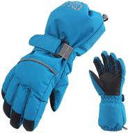 🧤 thinsulate lined waterproof ski gloves for kids - breathable winter mittens for boys and girls, ideal for snowboarding - ages 4-14 years logo