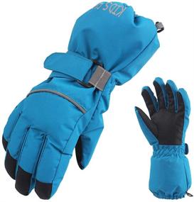 img 4 attached to 🧤 Thinsulate Lined Waterproof Ski Gloves for Kids - Breathable Winter Mittens for Boys and Girls, Ideal for Snowboarding - Ages 4-14 Years