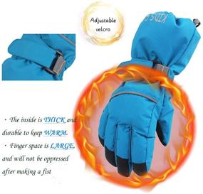 img 3 attached to 🧤 Thinsulate Lined Waterproof Ski Gloves for Kids - Breathable Winter Mittens for Boys and Girls, Ideal for Snowboarding - Ages 4-14 Years