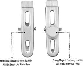 img 2 attached to 🍔 LEYOSOV Refrigerator Magnetic Chip Bag Clips - 8pcs Heavy Duty Fridge Magnet Hooks with Strong Neodymium Magnets, Ideal for Food, Classroom, Office, Photo Calendar