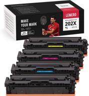 🖨️ lemero hp 202x cf500x high yield compatible toner cartridges - black, cyan, yellow, magenta, 4-pack logo