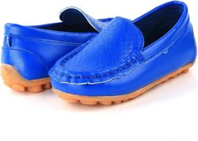 img 1 attached to 👟 LONSOEN Детские синтетические лодочки для мальчиков и мокасины: стильная и удобная обувь для маленьких мальчиков!