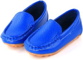 img 2 attached to 👟 LONSOEN Toddler Synthetic Boat Dress Sneakers Boys' Shoes and Loafers: Stylish and Comfortable Footwear for Little Boys!