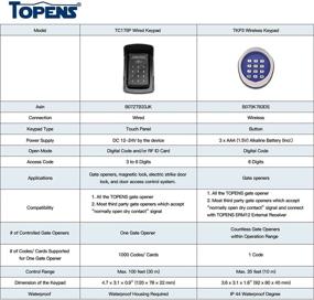 img 3 attached to 🔒 Conveniently Controlled Gate Access with TOPENS TKP3 Wireless Keypad