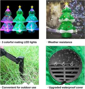 img 1 attached to 🎄 Fashionlite 9FT Lighted Inflatable Christmas Tree – Led Multi Color Rotating Light, Giant Blow Up Xmas Tree for Indoor & Outdoor Yard Decorations, Home Garden Family Prop, Holiday Lawn Party Décor