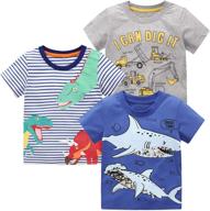 🐸 frogwill boys dinosaur t-shirt: short sleeve top tee in sizes 2-10 for stylish kids logo