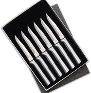 🔪 rada cutlery serrated steak knife set - premium stainless steel knives with lightweight aluminum handles, set of 6 logo