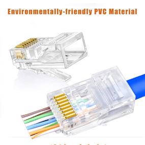 img 2 attached to 💻 High-Speed Ethernet Connectivity: RJ45 CAT5 CAT5E Connectors for Seamless Networking