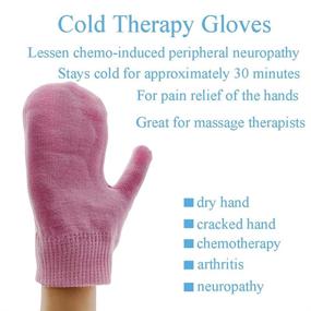 img 3 attached to 🧦 Pink Moisturizing Gel Spa Socks and Gloves for Hand Therapy, Pain Relief, Hot and Cold Hand Treatment