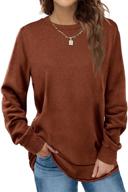 👚 dofaoo women's crewneck long sleeve tunic sweatshirt tops for leggings logo