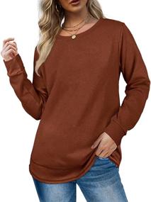 img 3 attached to 👚 Dofaoo Women's Crewneck Long Sleeve Tunic Sweatshirt Tops for Leggings