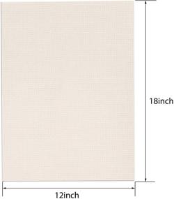 img 2 attached to 🧵 Aida Cloth 14 Count Cross Stitch Fabric - 12x18 Inch - 8 Color Variety!