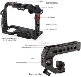 img 2 attached to 📷 Tilta Camera Cage Kit E for Sony a7S III Camera, a7S III Pro Kit with Handles, NATO Rail, TA-T18-E-B (Black)