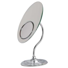 img 4 attached to 💁 Enhance Your Vanity with the Zadro Oval Tri-Optics Beveled Pedestal Mirror in Chrome - OVL37
