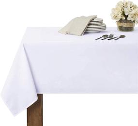 img 4 attached to 🎉 TANIASH Polyester Rectangle Tablecloth for Parties - Enhance SEO