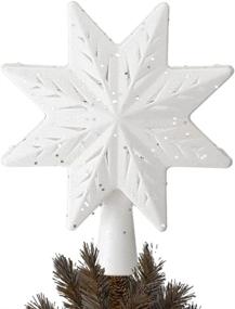 img 1 attached to 🌟 YEAHOME Christmas Star Tree Topper: White Lighted Star with Snowflake Projector Lights, Perfect Xmas Tree Decorations