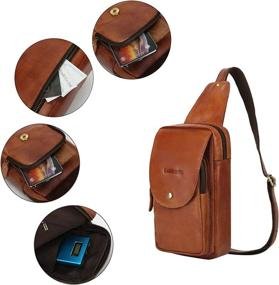 img 2 attached to Leathario Crossbody Shoulder Multipurpose Business Backpacks and Casual Daypacks