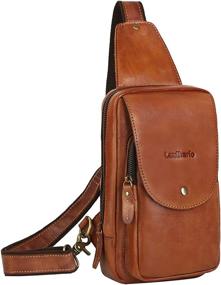 img 3 attached to Leathario Crossbody Shoulder Multipurpose Business Backpacks and Casual Daypacks