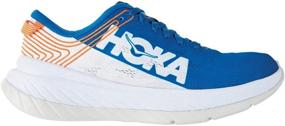 img 3 attached to 🏃 HOKA ONE Carbon 1102886IBWT: White Blue Orange Running Shoes with Carbon Technology