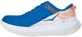 img 4 attached to 🏃 HOKA ONE Carbon 1102886IBWT: White Blue Orange Running Shoes with Carbon Technology