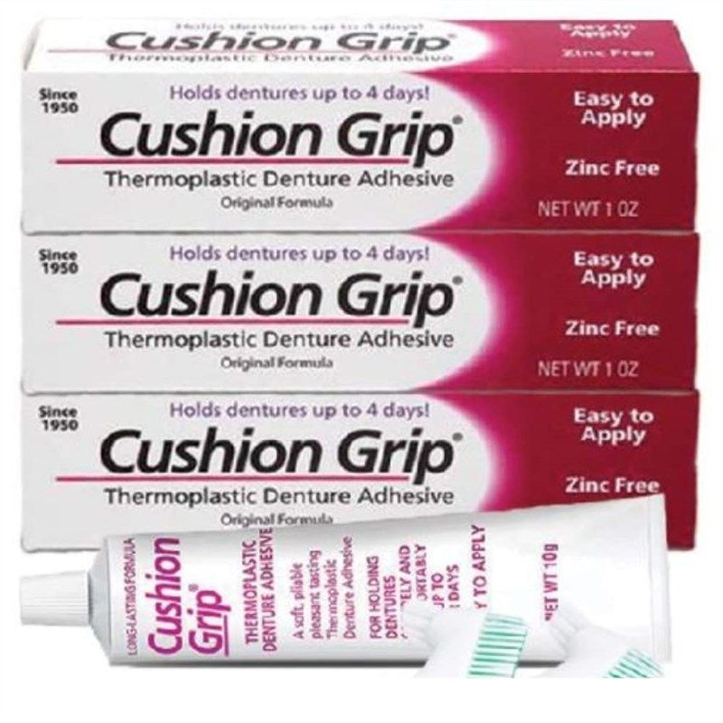 Cushion Grip - a Soft Pliable Thermoplastic for Refitting and Tightening  Dentures 1 Oz (28 Grams)