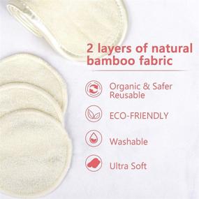 img 2 attached to 🌿 Premium Organic Bamboo Cotton Rounds Set - 24 Packs of Reusable Makeup Remover Pads with Spa Headband & Cotton Laundry Bag - Eco-friendly and Natural Upgrade