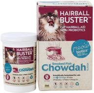 fidobiotics - meowbiotics hairball buster powder for cats | probiotics 2 billion cfu | smoked fish chowdah flavor | 30 servings logo