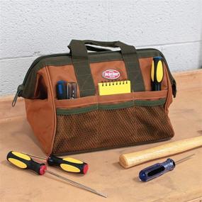 img 1 attached to 🔨 Brown 8L Bucket Boss Gatemouth 13 Tool Bag (60013)